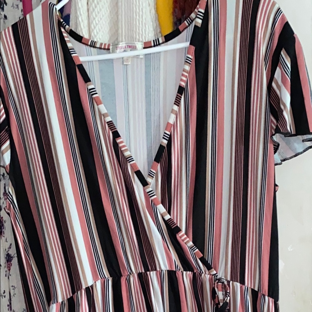 Stella Tweed Maternity Striped Maxi Dress